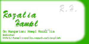 rozalia hampl business card